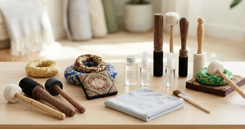 How to Clean & Maintain Singing Bowl Accessories Without Damaging Them